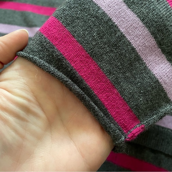 DKNY Jeans Striped Cotton Cashmere Blend Funnelneck Sweater Size XL - Picture 6 of 12